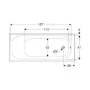 Ванна акриловая 170 х 75 х h46,5 см Geberit Soana, slim rim в комплекте с ножками 554.014.01.1