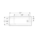 Ванна акриловая 180 х 80 х h46,5 см Geberit Tawa, slim rim в комплекте с ножками 554.122.01.1