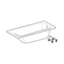 Ванна акриловая 160 х 70 х h42,8 см Geberit Selnova в комплекте с ножками 554.282.01.1