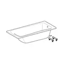 Ванна акриловая 170 х 75 х h42,8 см Geberit Selnova в комплекте с ножками 554.285.01.1