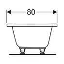 Ванна акриловая 180 х 80 х h42,7 см Geberit Selnova Duo в комплекте с ножками 554.289.01.1