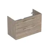 Тумба под раковину Geberit Selnova Square, slim rim 100 см, орех тёмный 501.214.00.1
