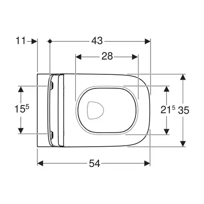 Geberit Smyle Square Унітаз підвісний, білий (500.685.01.1)