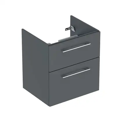 Тумба под раковину Geberit Selnova Square, slim rim 60 см, лава матовая 501.205.00.1