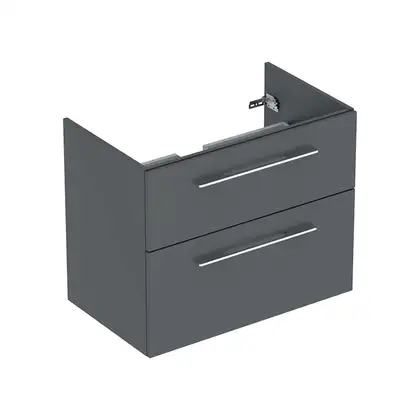 Тумба под раковину Geberit Selnova Square, slim rim 80 см, лава матовая 501.209.00.1