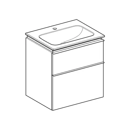 Тумба с раковиной Geberit iCon slim rim 60 см, корпус и фасад - дуб / ручки - лава мат 502.335.JH.1 Тумба с раковиной Geberit iCon slim rim 60 см, корпус и фасад - дуб / ручки - лава мат 502.335.JH.1