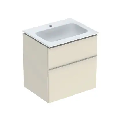 Тумба с раковиной Geberit iCon slim rim 60 см, корпус и фасад - песочно-серый глянец / ручки - песочно-серый глянец 502.335.JL.1 Тумба с раковиной Geberit iCon slim rim 60 см, корпус и фасад - песочно-серый глянец / ручки - песочно-серый глянец 502.335.JL.1