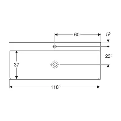 Раковина Geberit One 120 х 48 см 505.020.01.5 Раковина Geberit One 120 х 48 см 505.020.01.5