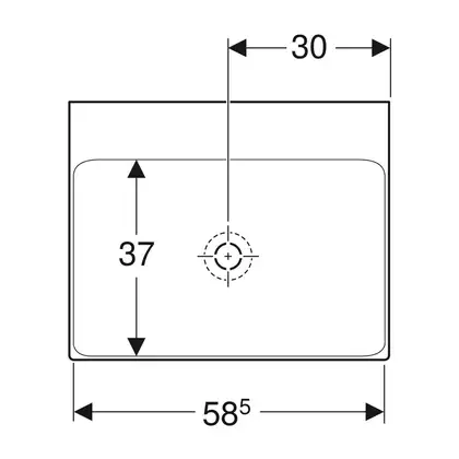 Раковина Geberit One 60 х 48 см 505.021.01.1