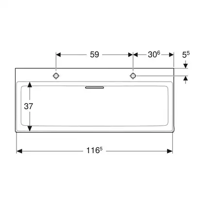 Geberit One Раковина 120х48 см, белая глянцевая (505.049.00.1) Geberit One Раковина 120х48 см, белая глянцевая (505.049.00.1)