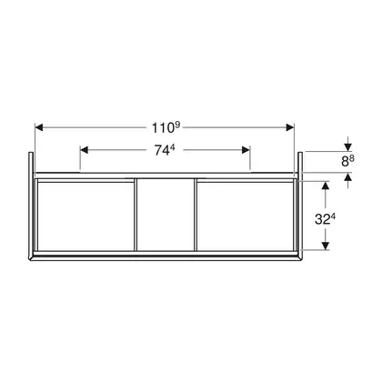 Тумба подвесная Geberit One 120 х 47 х h50,4 см, цвет - дуб 505.265.00.5