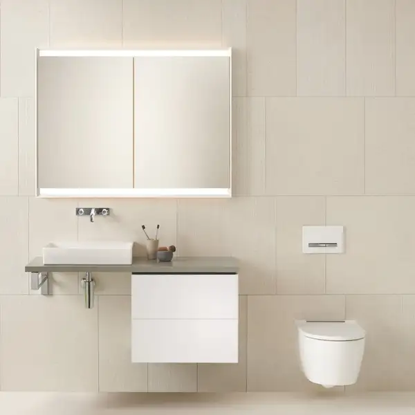 Geberit One Унітаз підвісний, білий матовий/хром (500.202.JT.1) Geberit One Унітаз підвісний, білий матовий/хром (500.202.JT.1)