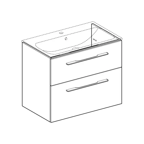 Тумба под раковину Geberit Selnova Square, slim rim 80 см, орех тёмный 501.210.00.1 Тумба под раковину Geberit Selnova Square, slim rim 80 см, орех тёмный 501.210.00.1