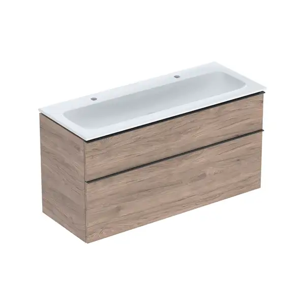 Тумба с раковиной Geberit iCon slim rim 120 см, корпус и фасад - орех тёмный / ручки - лава мат 502.338.JR.1 Тумба с раковиной Geberit iCon slim rim 120 см, корпус и фасад - орех тёмный / ручки - лава мат 502.338.JR.1