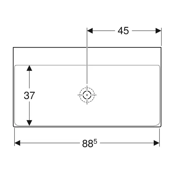 Раковина Geberit One 90 х 48 см 505.021.01.3 Раковина Geberit One 90 х 48 см 505.021.01.3