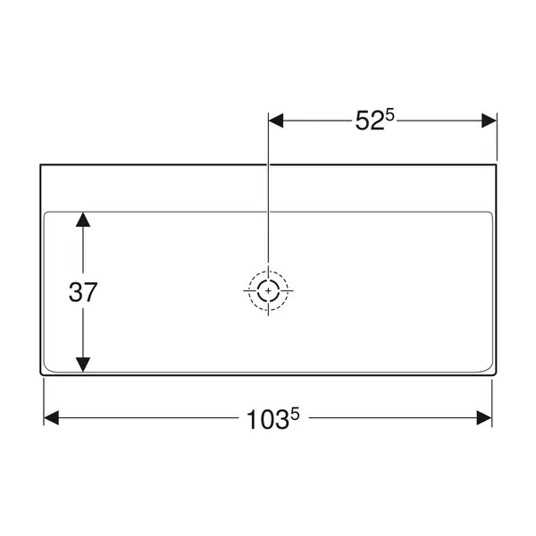Раковина Geberit One 105 х 48 см 505.021.01.4 Раковина Geberit One 105 х 48 см 505.021.01.4