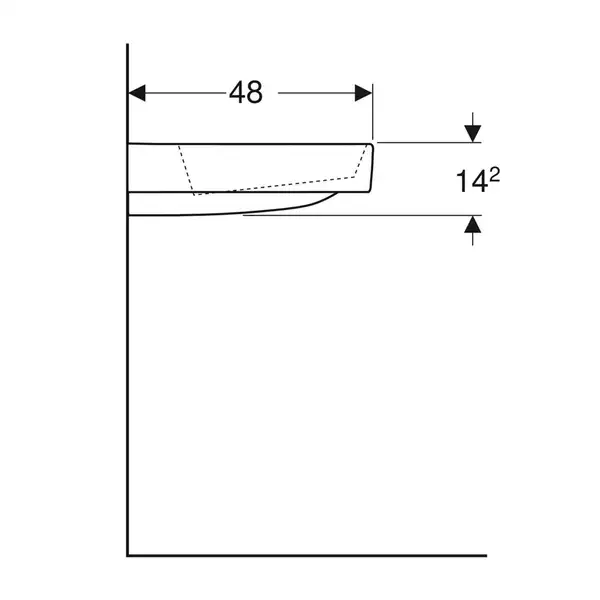 Раковина Geberit One 90 х 48 см 505.037.00.1 Раковина Geberit One 90 х 48 см 505.037.00.1