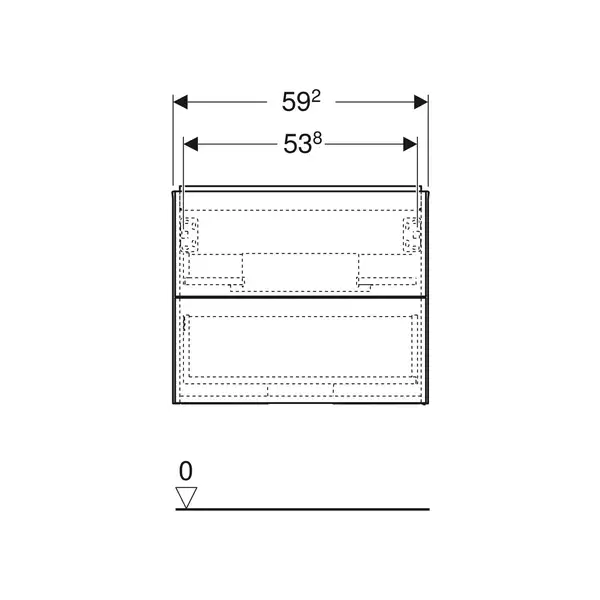 Тумба подвесная Geberit One 60 х 47 х h50,4 см, цвет - белый матовый 505.261.00.2 Тумба подвесная Geberit One 60 х 47 х h50,4 см, цвет - белый матовый 505.261.00.2