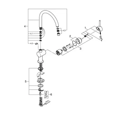 Grohe Minta Змішувач для кухні, хром (32917000)