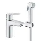 Grohe Eurosmart S-Size Смеситель для умывальника с гигиен. душем, хром (23123003)