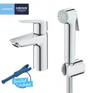 Grohe Eurosmart S-Size Смеситель для умывальника с гигиен. душем, хром (23123003)