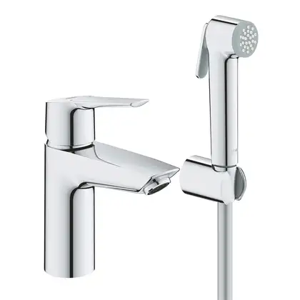 Grohe Eurosmart S-Size Смеситель для умывальника с гигиен. душем, хром (23123003)