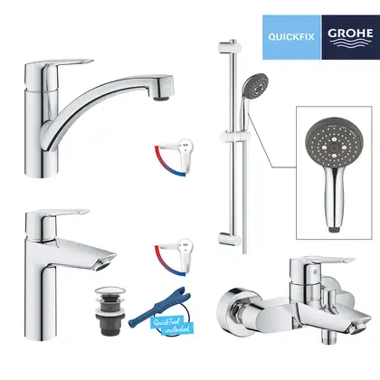 Grohe Start Набір змішувачів 4в1, хром (UA202301KE) Grohe Start Набір змішувачів 4в1, хром (UA202301KE)