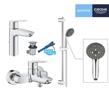 Grohe Start Набор смесителей 3 в 1, хром (UA202301MQ) Grohe Start Набор смесителей 3 в 1, хром (UA202301MQ)