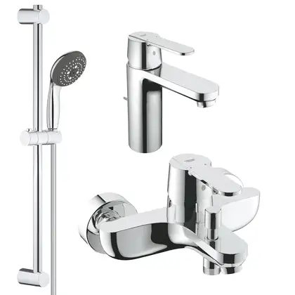 Набір змішувачів 3 в 1 для ванної кімнати M-Size Grohe Get UA202701MQ Набір змішувачів 3 в 1 для ванної кімнати M-Size Grohe Get UA202701MQ
