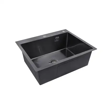 Kroner Кухонна мийка KRP PVD, чорна (Schwarze-6050HM) Kroner Кухонна мийка KRP PVD, чорна (Schwarze-6050HM)
