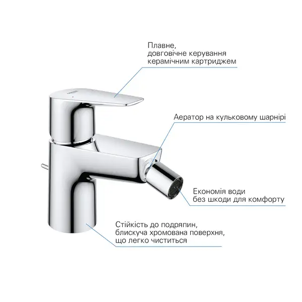 Grohe StartEdge Змішувач для біде, хром (23345001) Grohe StartEdge Змішувач для біде, хром (23345001)