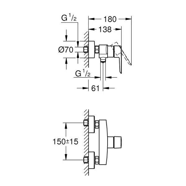 Grohe Start Змішувач для душу, хром (24208002) Grohe Start Змішувач для душу, хром (24208002)