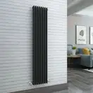 Радіатор трубчастий Zehnder Charleston 2180-10, 1792х486х62, 1240 Вт, Traffic Black (2180-10 RAL9217 5510)