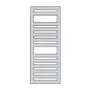 Полотенцесушитель водяний Zehnder Metropolitan Spa з віконцями для рушників 1540х400 582 Вт, Perlkup (MET-150-040 RAL 8029)