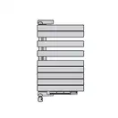 Полотенцесушитель електричний Zehnder Roda Twist Spa Air 968x550 500 Вт правосторонній, білий RAL 9016 (ROER-100-55/IPS RAL 9016) (ROER-100-55_IPS RAL 9016)