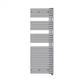 Полотенцесушитель електричний Zehnder Forma Asym 1706x596 900 Вт, білий RAL 9016 (LFAEL-170-060 RAL 9016)