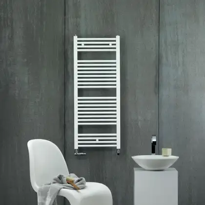 Полотенцесушитель електричний Zehnder Aura 906х500мм, 500 Вт, білий (PBEZ-090-50-MQ)