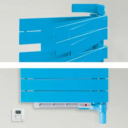 Полотенцесушитель електричний Zehnder Roda Twist Spa Air 968x550 500 Вт правосторонній, білий RAL 9016 (ROER-100-55/IPS RAL 9016) (ROER-100-55_IPS RAL 9016)
