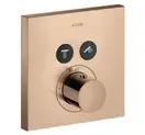 Термостат для душу Axor Shower Select square на 2 режиму, червоне золото (36715300)