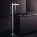 Змішувач підлоговий для ванни Axor Citterio з ручним душем, чорний хром (39451330)