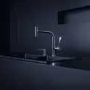 Змішувач для кухні Axor Citterio Select 230 2jet з витяжним виливом Sbox, хром (39862000)