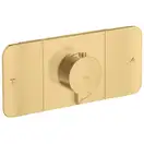 Термостат для душа Axor One, 2 споживача, зовнішня частина, Brushed Gold Optic (45712250) (45792250)