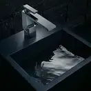 Змішувач для умивальника Axor Edge 130 Push-Open, хром (46010000)