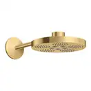 Верхній душ Axor One 280 2jet із настінним кронштейном, Brushed Gold Optic (48492250)