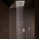 Душова лійка BOSSINI DREAM-CUBE 4LED білий для підвісної стелі 37x37сm, хром (H37397000030016)
