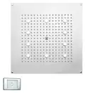 Душова лійка Bossini Dream FLAT light cube 470 10 LED з підсвічуванням, нікель шлифований (H37453000094016)