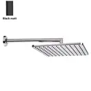 Верхній душ BOSSINI Cosmo 28x28см з власником, чорний матовий (H70598I00073009)