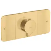 Термостат для душа Axor One, 2 споживача, зовнішня частина, Brushed Gold Optic (45712250) (45792250)