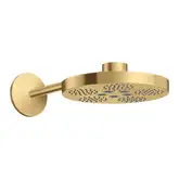 Верхній душ Axor One 280 2jet із настінним кронштейном, Brushed Gold Optic (48492250)