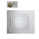 Верхній душ BOSSINI DREAM / 3 дощ, каскад, туман спрей, 4RGB LED, для підвісної стелі 57x47сm, satined gold (H38935000043016)